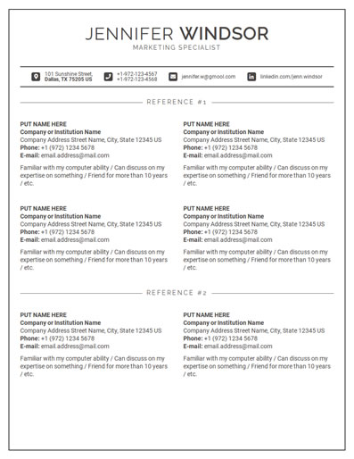 Resume Template 122