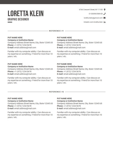 Resume Template 125