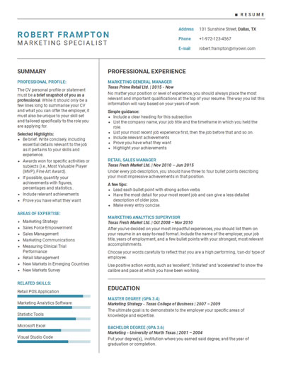 Resume Template 74